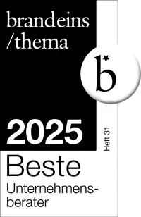 BrandEins BeraterUnternehmen2025 Logo SW DE basic